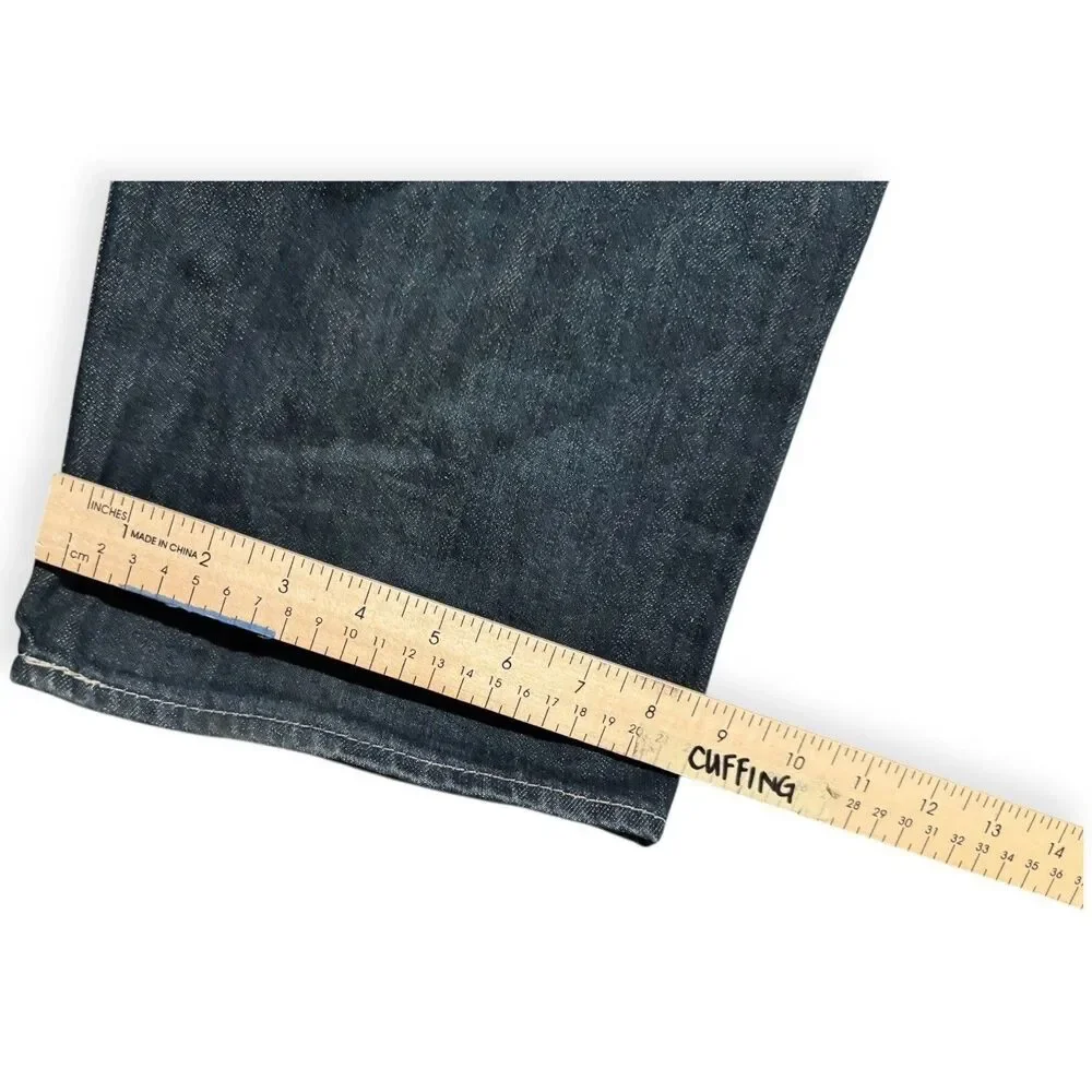 Levi's 501 Jeans Mens 40x30 Blue Straight Button Fly Mid Rise Dark Wash Denim
